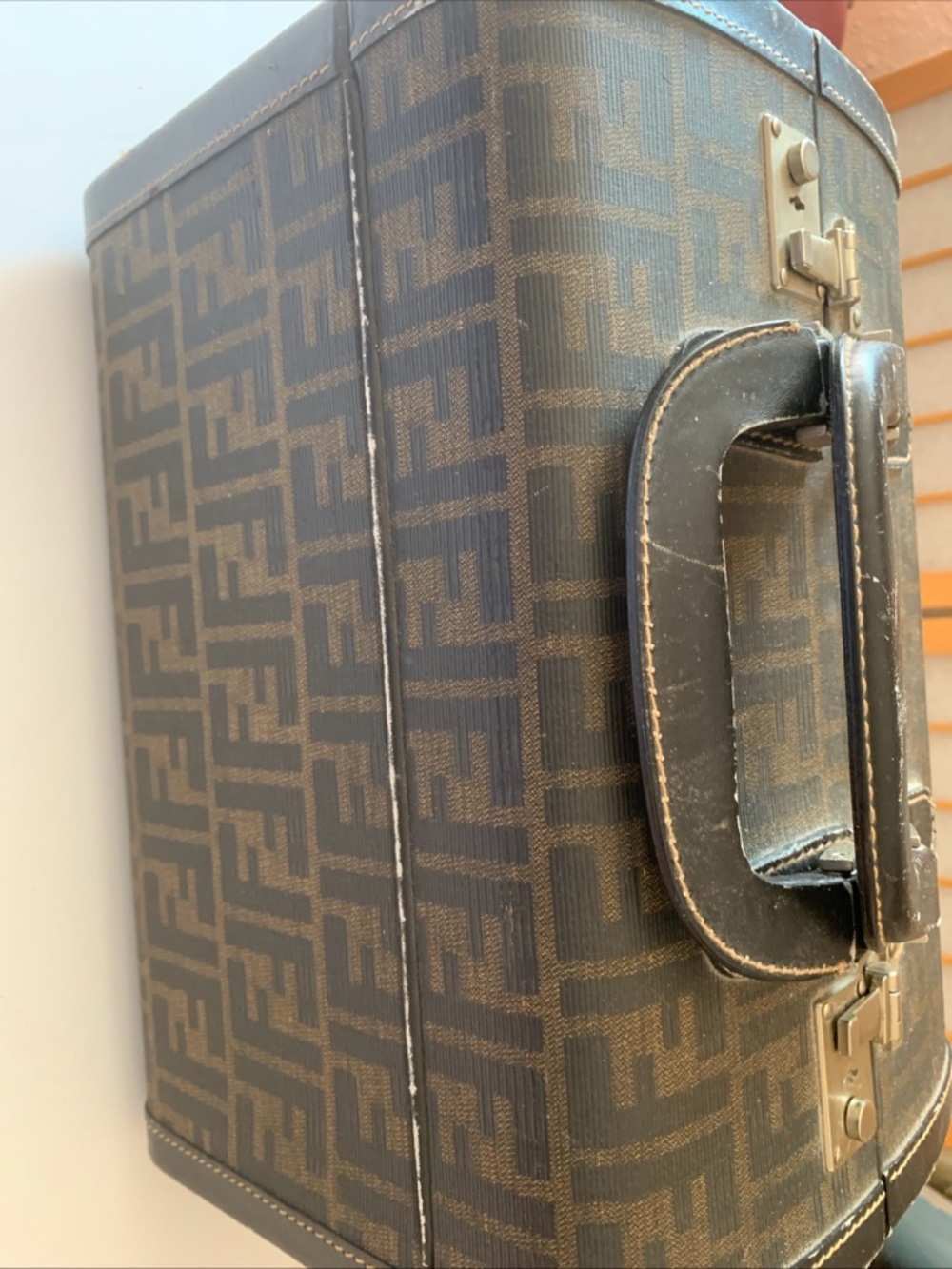 Fendi Brown Monogram Travel Case with Leather Trim - Picture 3 of 13